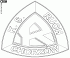 Ruch Chorzów SA logosu, futbol kulübü ile Chorzów, Silesian Voyvodası, Polonya'nın güneyinde yer alan şehir merkezi. Chorzów Silezya Metropolitan alan Katowice ve diğer belediyeler ile birlikte bir parçasıdır