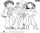 Holly Hobbie büyük arkadaşlarıyla Carrie ve Amy, üç arkadaş birlikte
