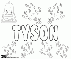 Tyson, aynı İngilizce soyadı çeşitli olası kökeni, Tyson, ile değişken Tayson ve Dyson gelen çocuk için İngilizce adı