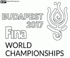 Budapeşte 2017 Dünya Su Sporları Şampiyonası logosu. Dünya kısa Şampiyonası Budapeşte, Macaristan'da 14 30 Temmuz 2017 için düzenlenen