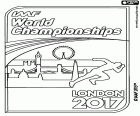 Dünya Şampiyonası Atletizm Londra 2017, 13 Ağustos 2017 için 4 İngiliz başkentinde IAAF tarafından düzenlenen'logosu