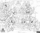 Equestria ilk onların dostluk Festivali midilli. Twilight ile Spike ejderha ve arkadaşları Pinkie Pie, Rainbow Dash, Rarity, Applejack ve Fluttershy