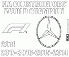 Beşinci ardışık Dünya Şampiyonası başlığı Formula 1 oluşturucular FIA 2018. Mercedes 2014 üzerinden tek şampiyonu oldu