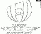 Rugby Dünya Kupası Japonya 2019 logosu. 20 Eylül - 2 Kasım 2019 tarihleri arasında Japonya'da oynanır.