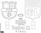 FC Barcelona ile Olympique Lyonnais arasındaki 2021-2022 UEFA Kadınlar Şampiyonlar Ligi finali, 21 Mayıs 2022 Cumartesi günü, Torino, İtalya'daki Juventus Stadyumu'nda