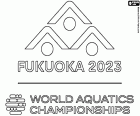 2023 Dünya Su Sporları Şampiyonası'nın logosu, Fukuoka, Japonya, 14-30 Temmuz 2023