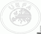 UEFA'nın, Avrupa Futbol Federasyonları Birliği'nin, Union of European Football Associations'ın İngilizce logosu. UEFA, ulusal futbol federasyonlarının Avrupa konfederasyonudur. Genel merkezi İsviçre'nin Nyon kentindedir