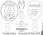 PSG vs Arsenal, final 2025-2026 boyama