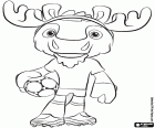 Maple, maskot Kanada Dünya Kupası 2026 boyama
