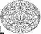 Sonbahar mecazi mandala boyama