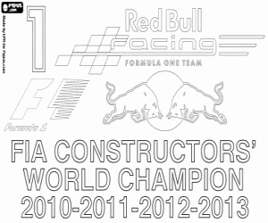 Red Bull Racing, şampiyon F1 2013 boyama