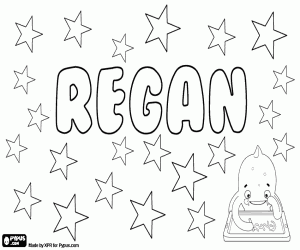 Regan, unisex adı boyama