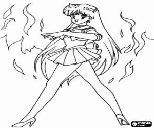 Rei Hino, Sailor Mars boyama
