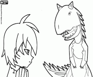 Rex ve Ace, Dinosaur King profili boyama