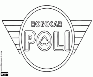 Robocar Poli logosu boyama