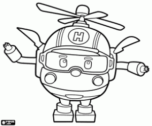 Robocopter Helly karakter boyama