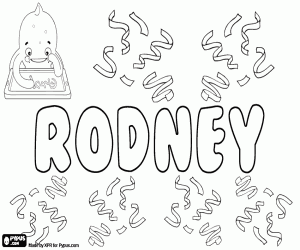 Rodney, erkek için İngilizce isim boyama