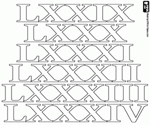 Roma 79 84 için rakamları boyama