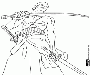 Roronoa Zoro ile onun kılıç boyama