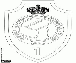 Royal Antwerp FC logosu boyama