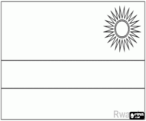 Ruanda Bayrağı boyama