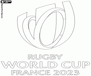 Rugby Dünya Kupası 2023 logosu boyama