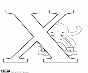 Rus harf Х ve Pypus arkasında boyama