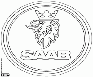 Saab marka amblemi boyama