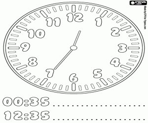 Saat iki yirmi beş var boyama