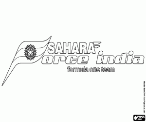 Sahara Force India Formula One Team logosu boyama