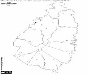 Saint Lucia Haritası boyama