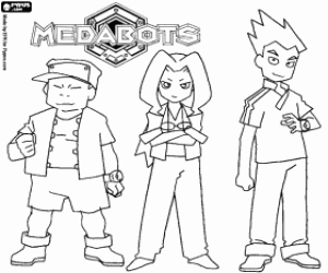 Samantha, Sloan ve Spike, Medabots boyama