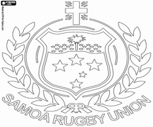 Samoa'nın rugby takımı amblemi boyama