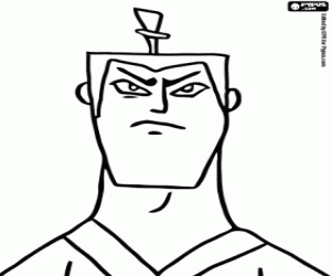 Samurai Jack yüzü boyama