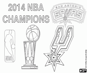 San Antonio Spurs 2014 NBA Şampiyonu boyama