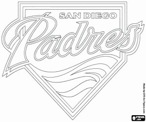 San Diego Padres logosu boyama