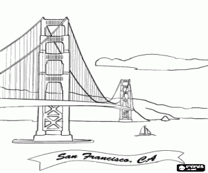 Bir San Francisco Golden Gate boyama