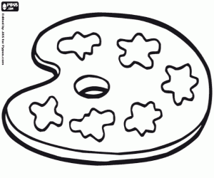 Sanatçının paleti boyama