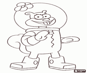 Sandy Cheeks Sünger Bob dan boyama