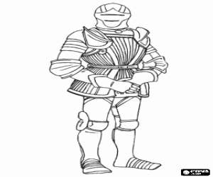 Savaşçı mücadele zırh ile boyama