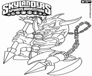 Savaşçı Skylander Voodood boyama