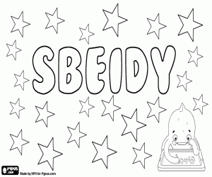 Sbeidy, unisex adı boyama