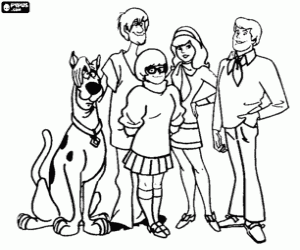 Scooby Doo ve onun arkadaşları boyama