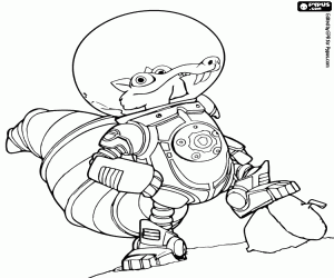 Scrat ve onun meşe palamudu uzayda boyama