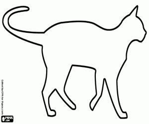 Sessiz kedi yürüyüşü, siluet boyama