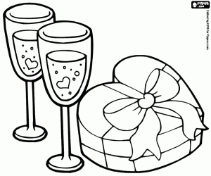 Sevgililer günü kutlamaları boyama