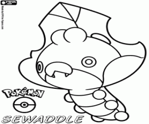 Sewaddle Pokemon boyama