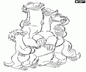 Sid ailesiyle birlikte mutlu boyama