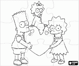 Simpsons Kardeşler'in puzzle boyama