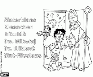Sinterklaas, Avrupalı bir gelenek boyama